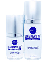 Load image into Gallery viewer, Best Hyaluronic Serum by DermaFace MD Skincare. Perfect for dry skin. This product locks in moisture after a shower or bath. Our FoundR experienced dry skin so formulated the perfect blend of medium and low molecular weight Hyaluronic blend teamed with a fatty acid tail to draw moisture deep into the skin. Apply immediately after shower in a damp room to lock in moisture or simply apply to wet face as part of morning and evening skincare routine.
